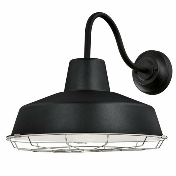 Brilliantbulb 1 Light LED Wall Fixture with Cage Shade, Textured Black BR2690083